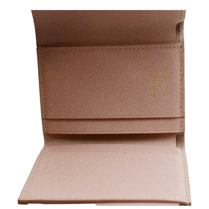 LOUIS VUITTON Studded Zoe Damier Azur Wallet White