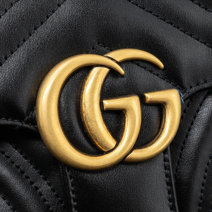 Gucci Mini GG Marmont Matelasse Bag Leather Black