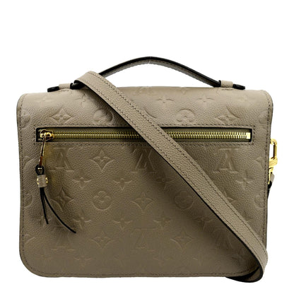 LOUIS VUITTON Metis Pochette Empreinte Leather Crossbody Bag Tourterelle