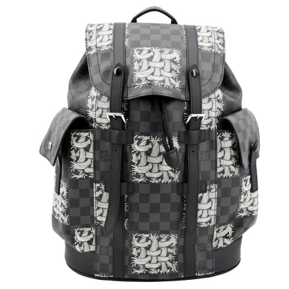 LOUIS VUITTON Christopher Nemeth Damier Graphite Backpack Bag Black