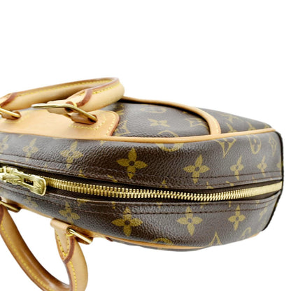 LOUIS VUITTON Trouville PM Monogram Canvas Satchel Bag Brown