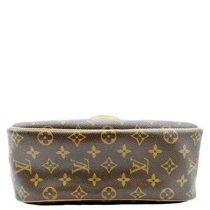 LOUIS VUITTON Trouville PM Monogram Canvas Satchel Bag Brown