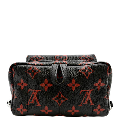 LOUIS VUITTON Palm Springs Mini Monogram Infrarouge Canvas Backpack Bag Black