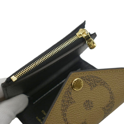 LOUIS VUITTON Zoe Monogram Reverse Canvas Wallet Brown