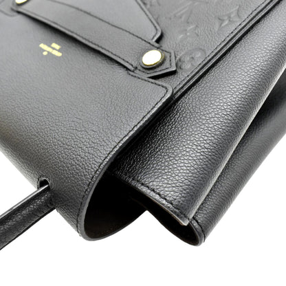 LOUIS VUITTON Trocadero Monogram Empreinte Leather Shoulder Bag Black
