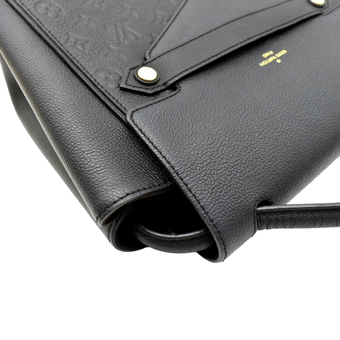 LOUIS VUITTON Trocadero Monogram Empreinte Leather Shoulder Bag Black