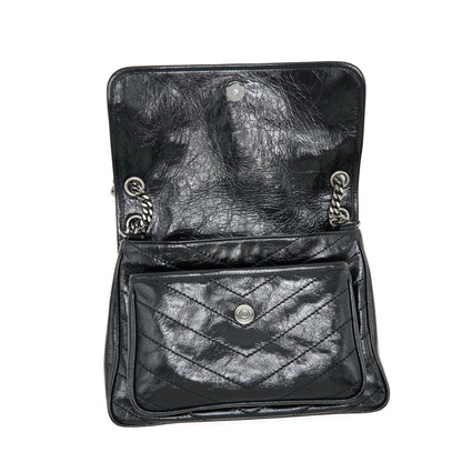 Saint Laurent/YSL Medium Niki Bag Calfskin Black SHW