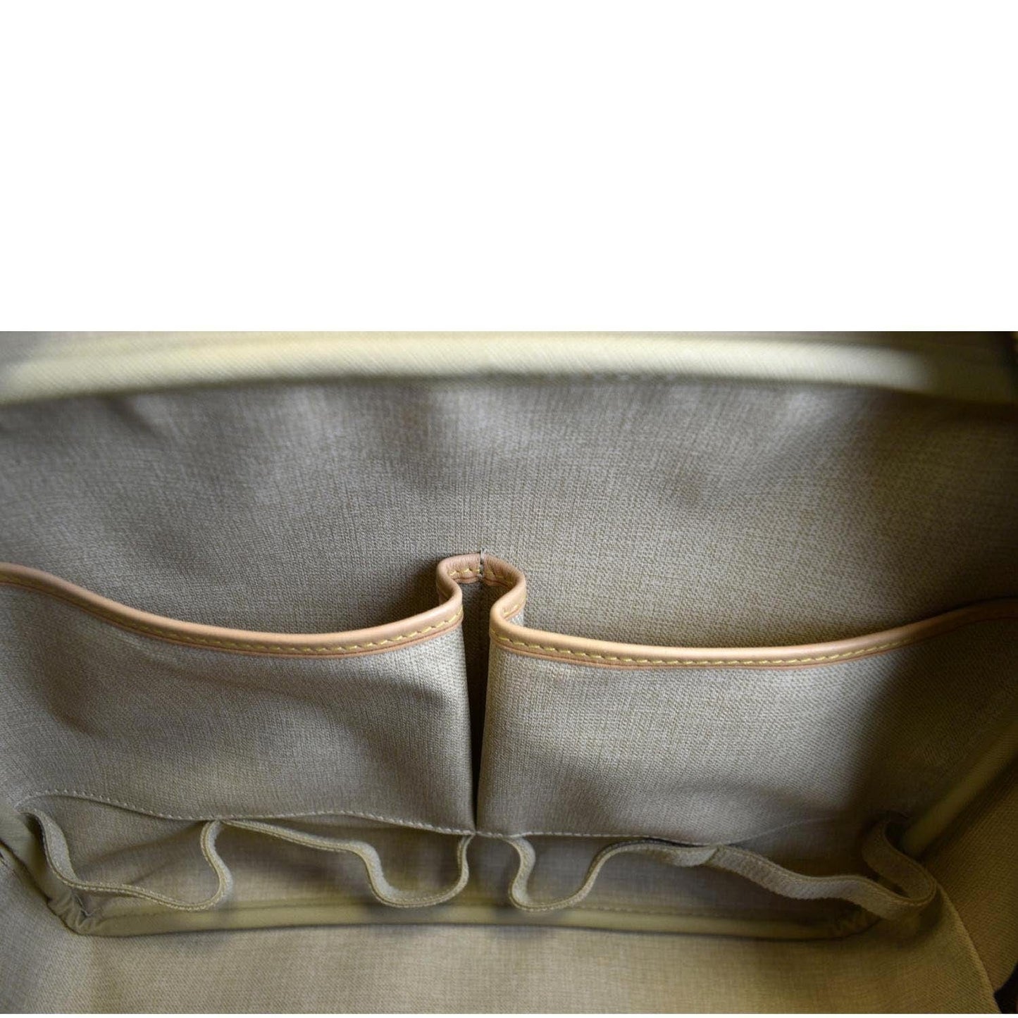 LOUIS VUITTON Deauville Bowling Monogram Canvas Satchel Bag Brown