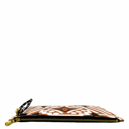 LOUIS VUITTON Neverfull Crafty Monogram Giant Wristlet Pouch Brown
