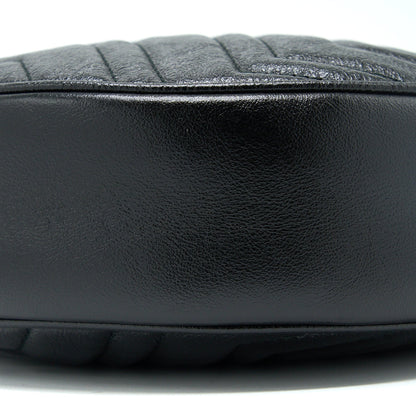 Gucci GG Mormont Round Shoulder Bag Calfskin Black