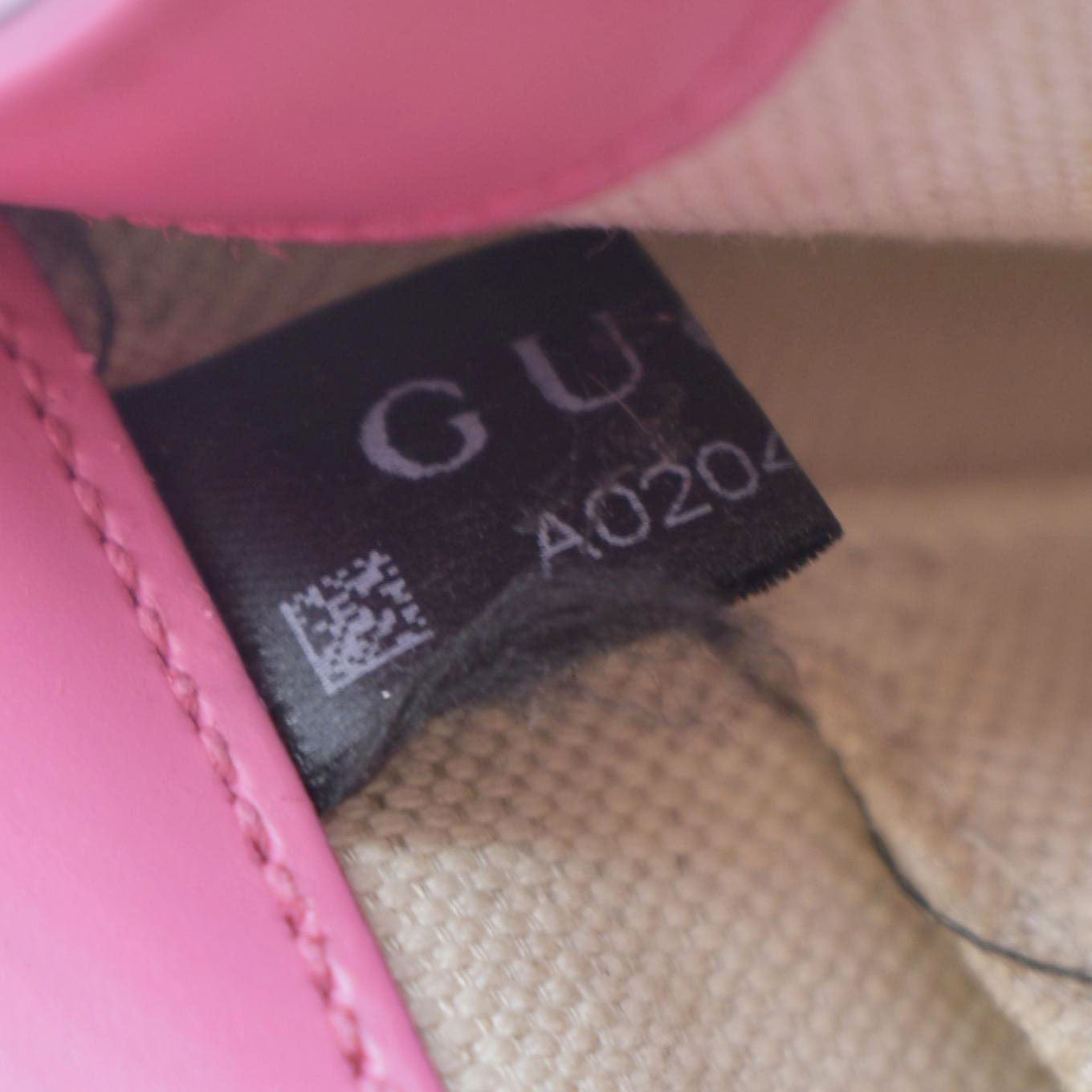 GUCCI GG Interlocking Leather Chain Shoulder Bag Pink 431384