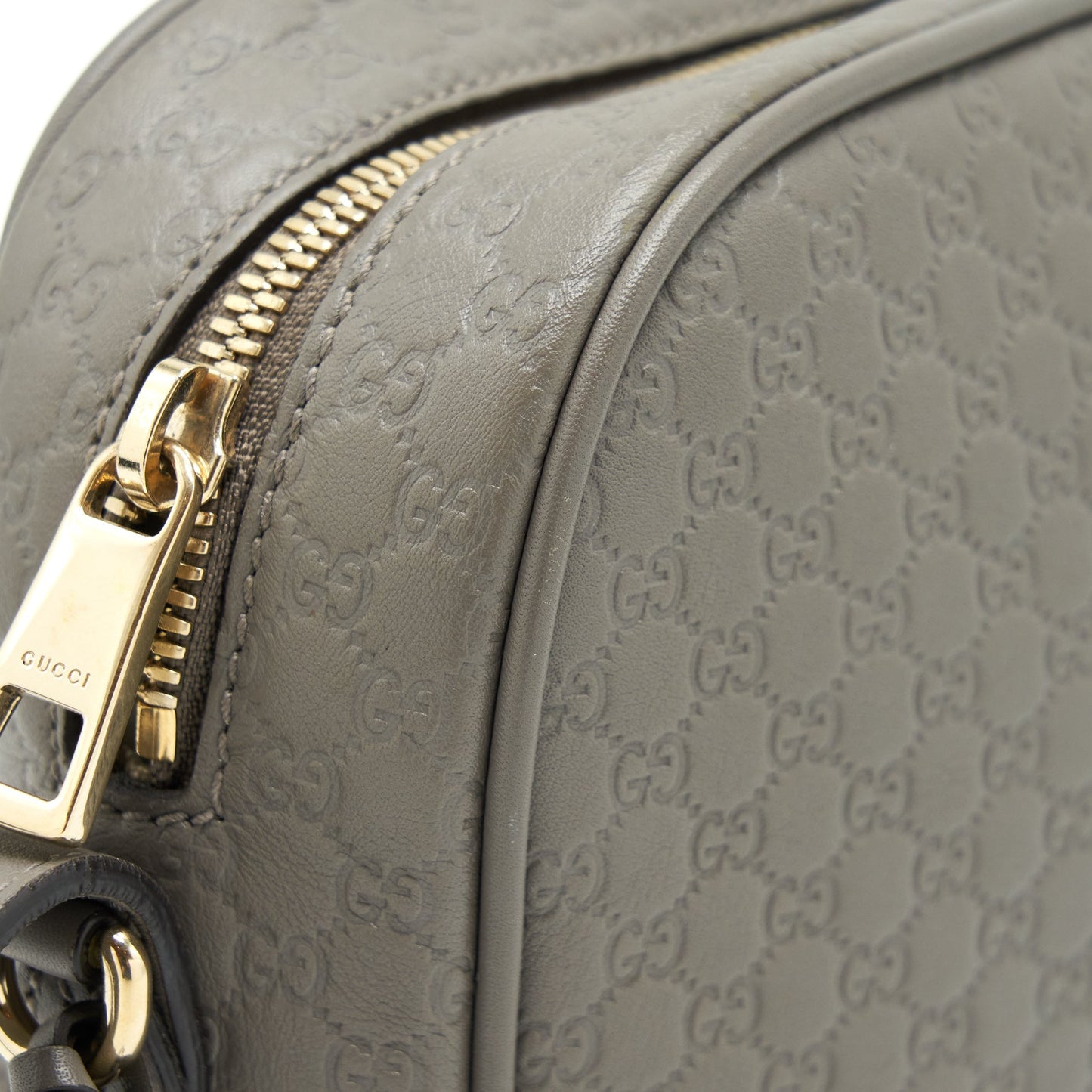 Gucci Guccissima Crossbody Bag Grey L