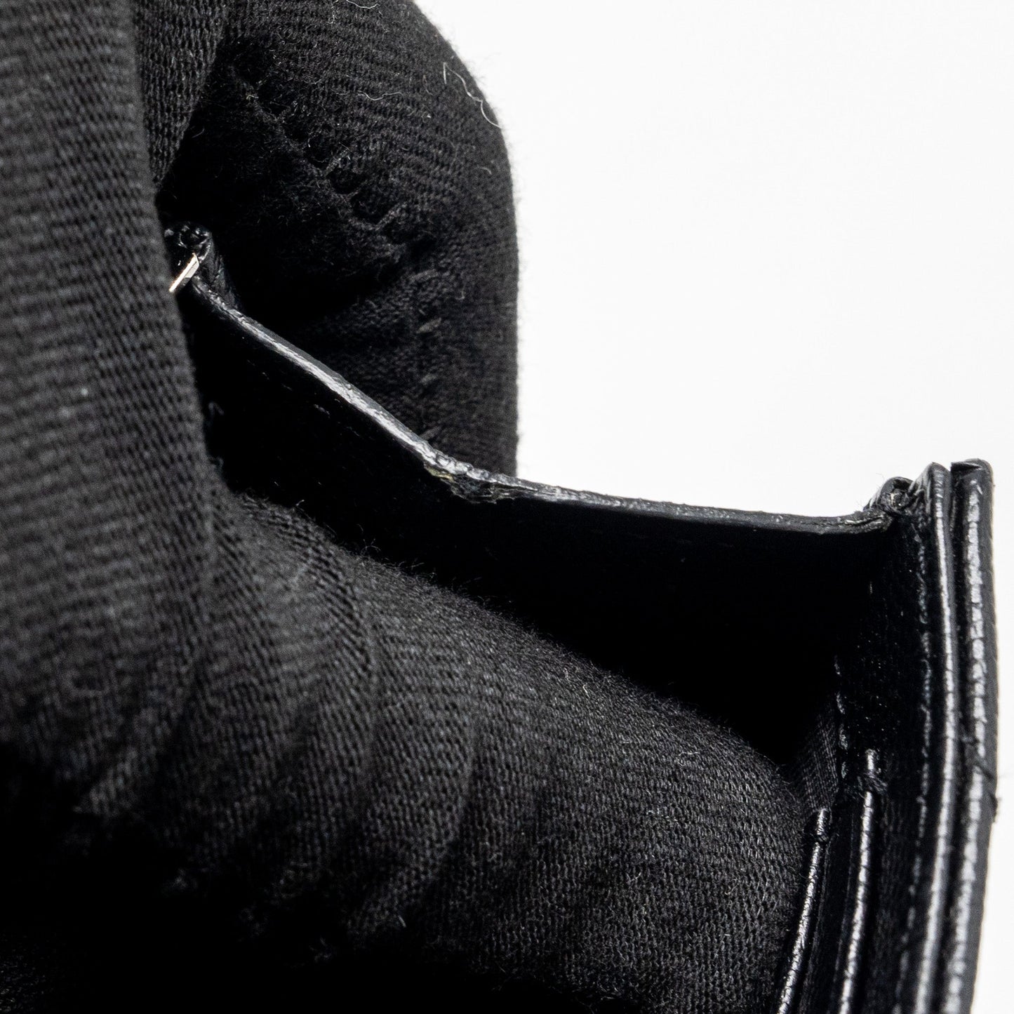 SAINT LAURENT ENVELOP CHAIN BAG GRAINED CALFSKIN BLACK SHW