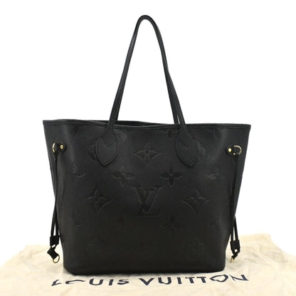 LOUIS VUITTON Neverfull MM Monogram Empreinte Tote Bag Black