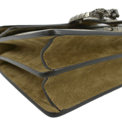 GUCCI Dionysus Small GG Supreme Canvas Shoulder Bag Beige 400249