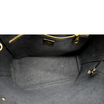 LOUIS VUITTON Neverfull MM Monogram Empreinte Leather Tote Bag Black
