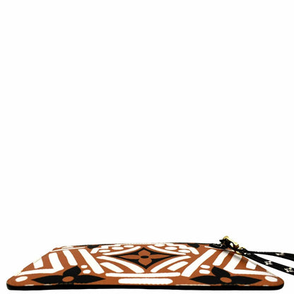 LOUIS VUITTON Neverfull Crafty Monogram Giant Wristlet Pouch Brown