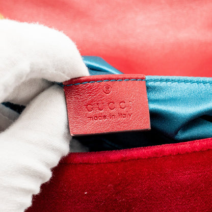 Gucci Mini GG Marmont Bag Velvet Red