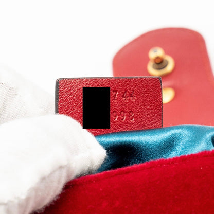 Gucci Mini GG Marmont Bag Velvet Red