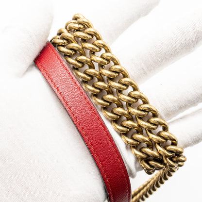 Gucci Mini GG Marmont Bag Velvet Red