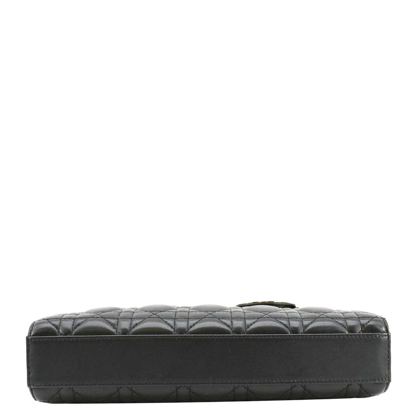 CHRISTIAN DIOR Lady D-Joy Medium Cannage Leather Shoulder Bag Black