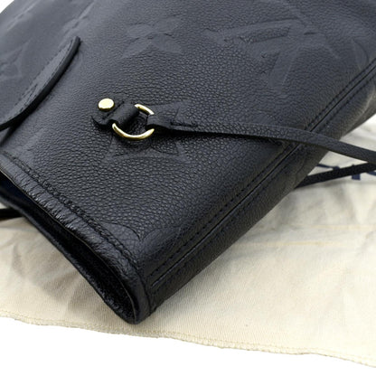 LOUIS VUITTON Neverfull MM Monogram Empreinte Tote Bag Black