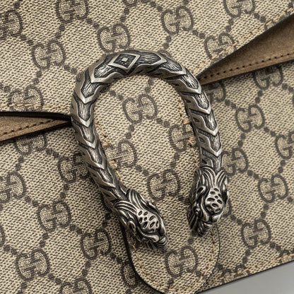 Gucci Small Dionysus Bag GG Supreme Canvas / Suede SHW