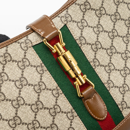 Gucci Jackie 1961 Small Shoulder Bag GG Supreme Canvas/Calfskin Brown/Multicolour