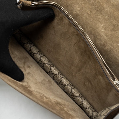 Gucci Small Dionysus Bag GG Supreme Canvas / Suede SHW