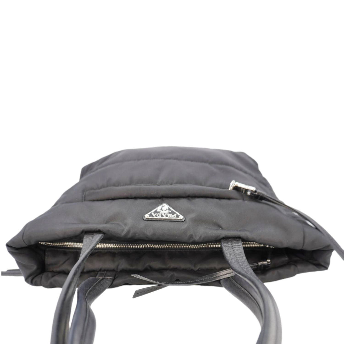 PRADA Tessuto Bomber Nylon Shopping Tote Bag Black