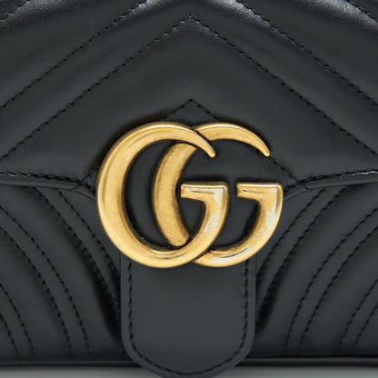 Gucci GG Marmont Mini Matelasse Shoulder Bag Black