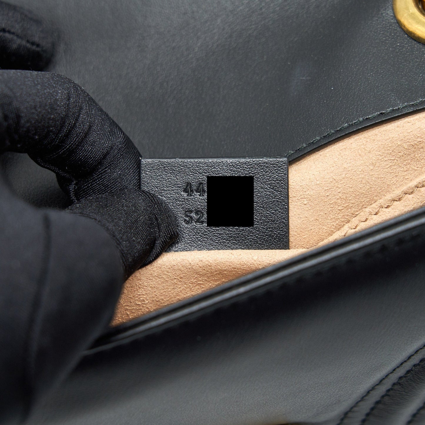 Gucci GG Marmont Mini Matelasse Shoulder Bag Black