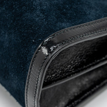 Gucci Ophidia Chain Bag Dragon Embroidered Suede Blue/Black/Multicolour
