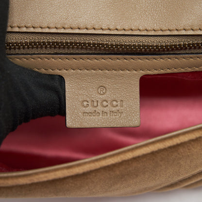 Gucci Marmont bag velvet gold tan