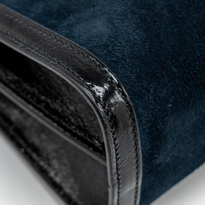 Gucci Ophidia Chain Bag Dragon Embroidered Suede Blue/Black/Multicolour