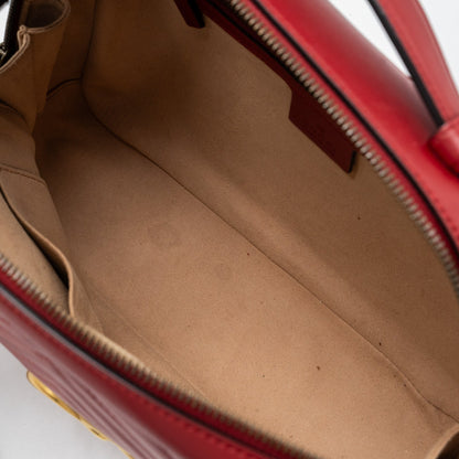 Gucci GG Marmont Matelasse Shoulder Bag Calfskin Red