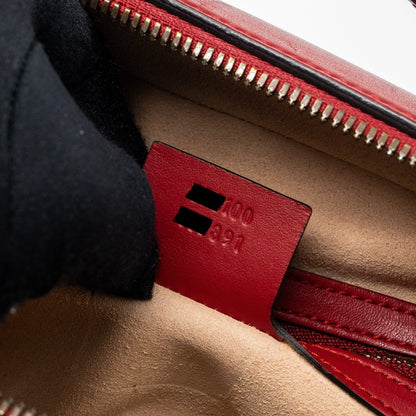 Gucci GG Marmont Matelasse Shoulder Bag Calfskin Red