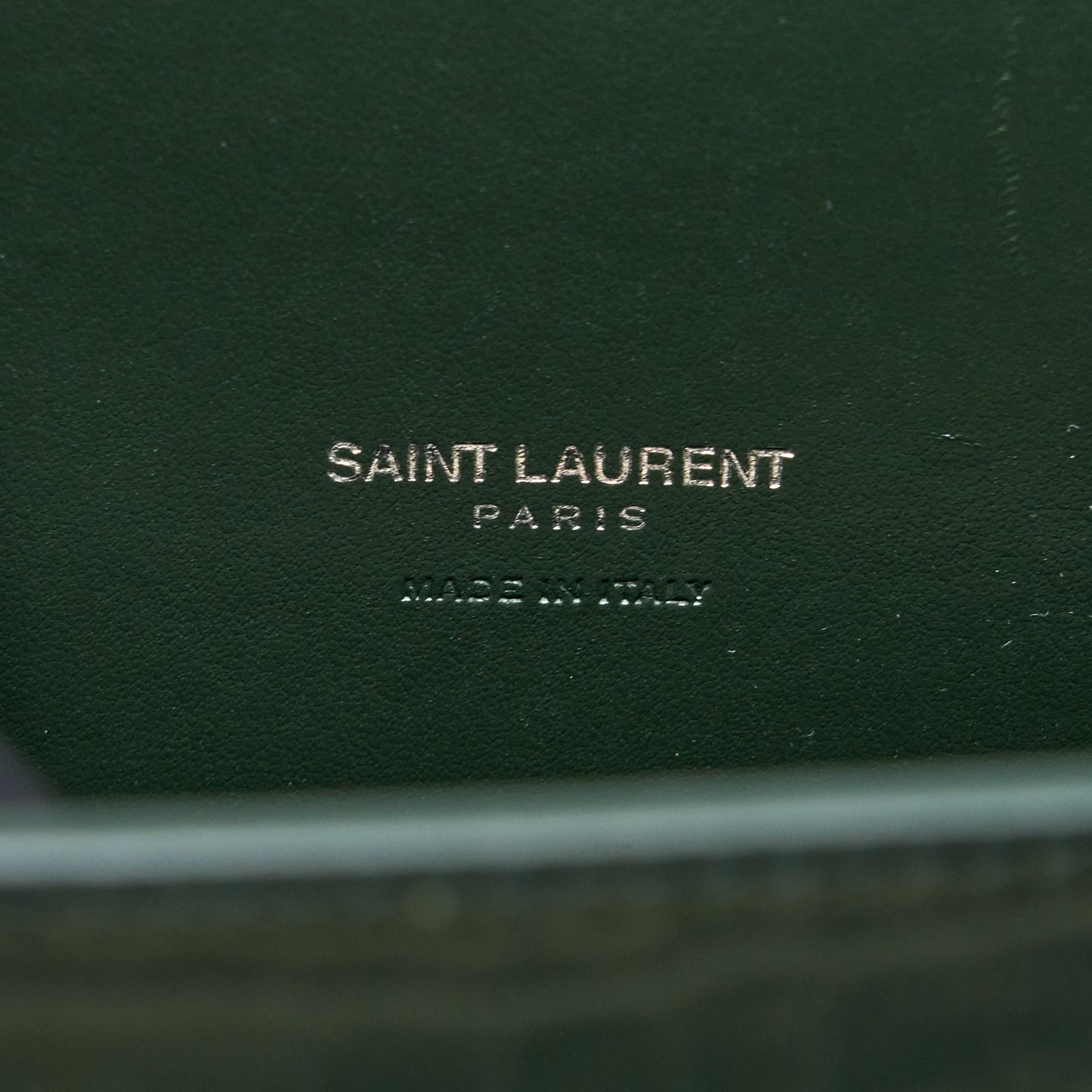 Saint Laurent Baby Sac De Jour Croc Embossed Dark Green SHW