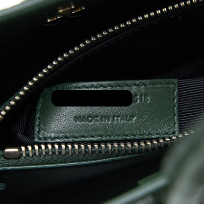 Saint Laurent Baby Sac De Jour Croc Embossed Dark Green SHW