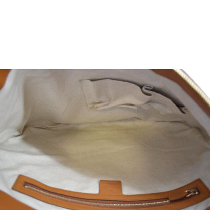 GUCCI Half Moon Vintage Web GG Canvas Shoulder Bag Beige 257082