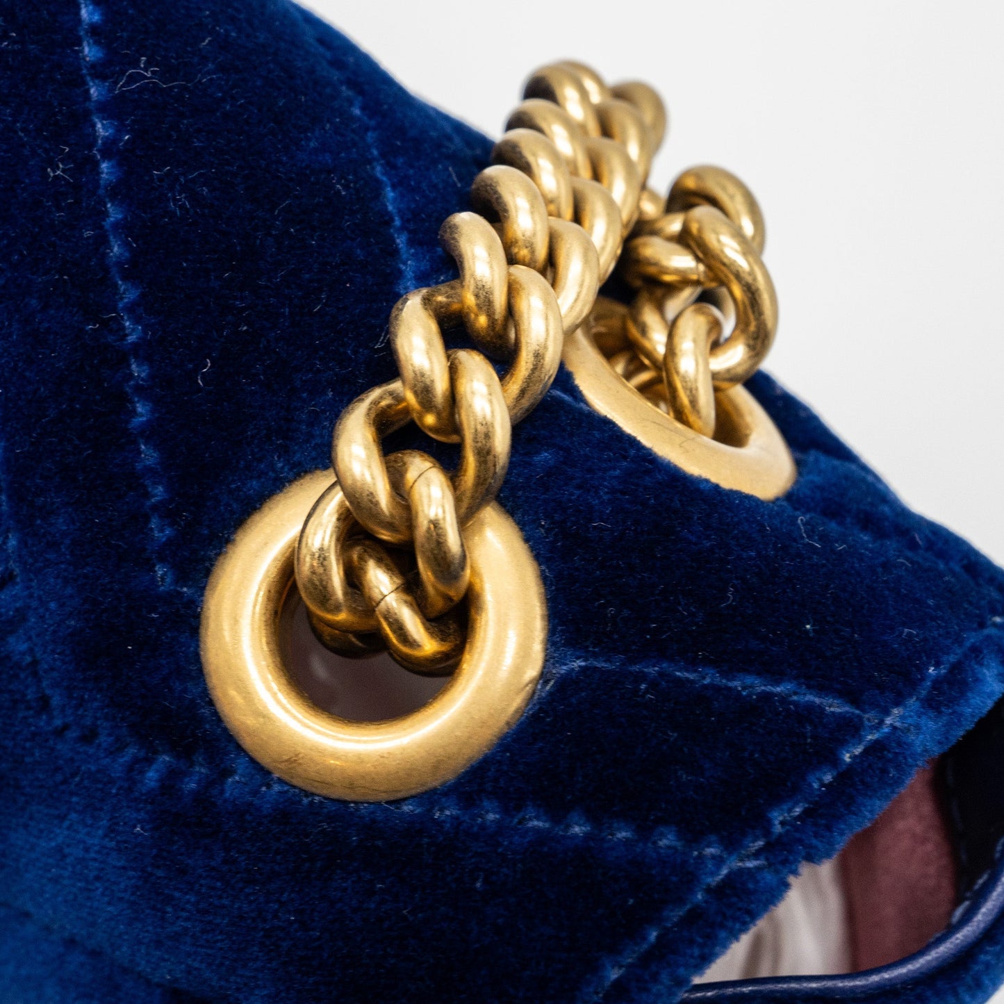 Gucci mini GG marmont bag velvet blue