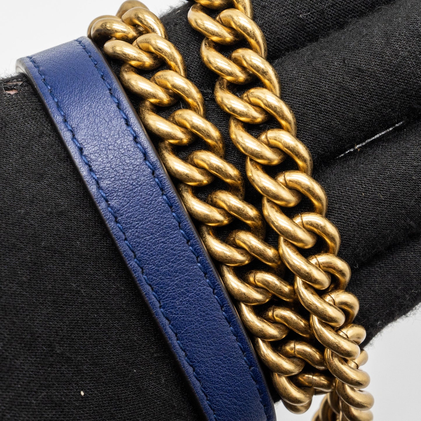 Gucci mini GG marmont bag velvet blue