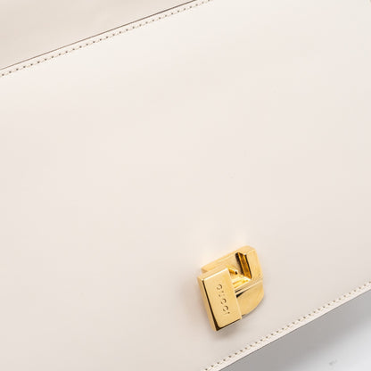 Gucci Sylvie Shoulder Bag Calfskin White