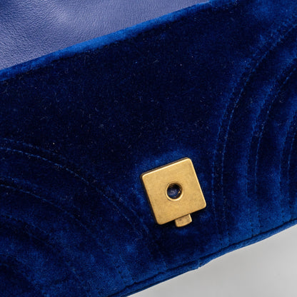 Gucci mini GG marmont bag velvet blue