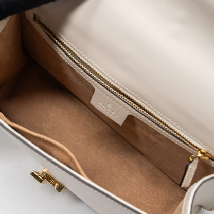 Gucci Sylvie Shoulder Bag Calfskin White