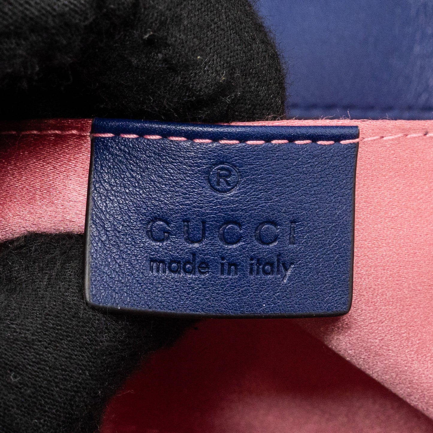 Gucci mini GG marmont bag velvet blue