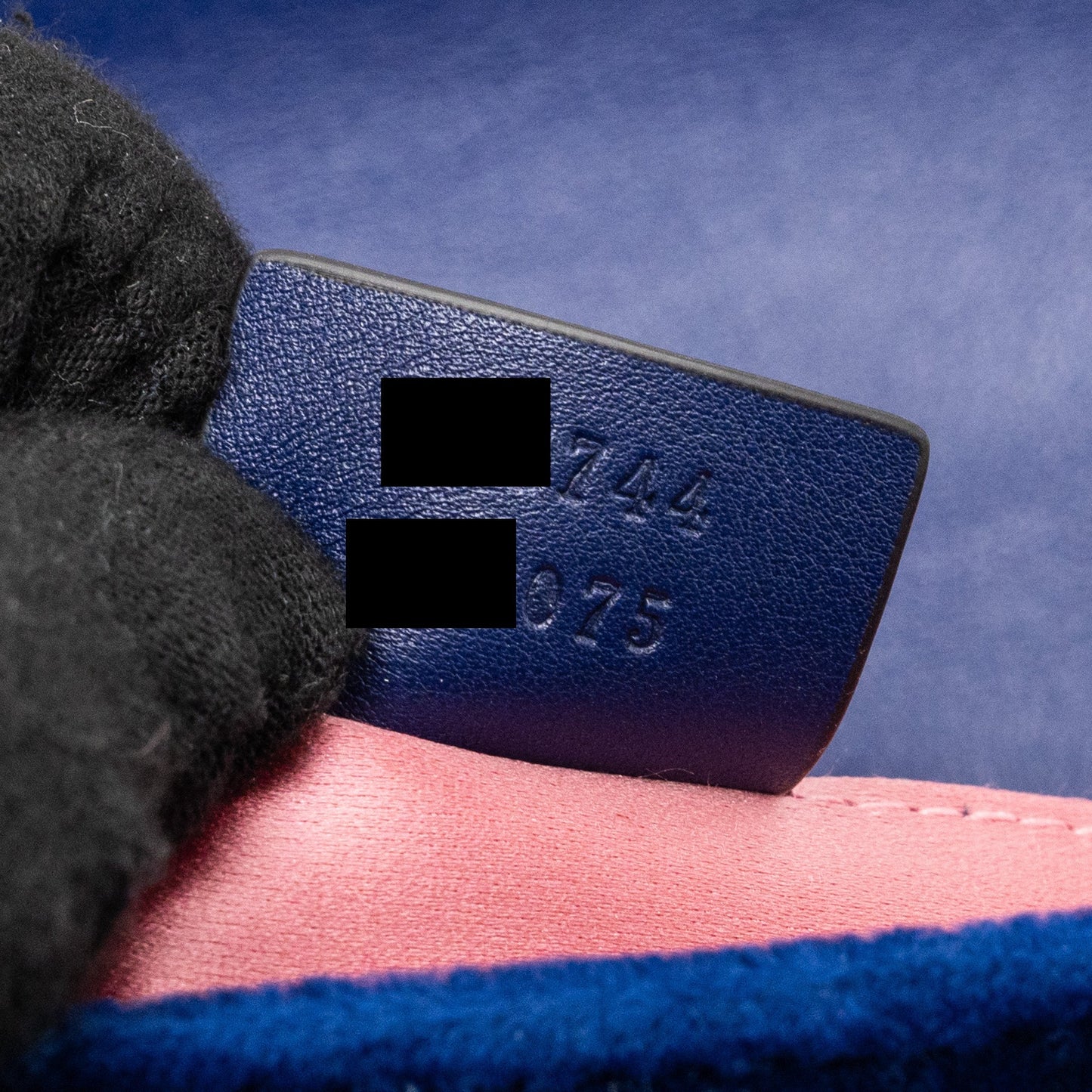 Gucci mini GG marmont bag velvet blue