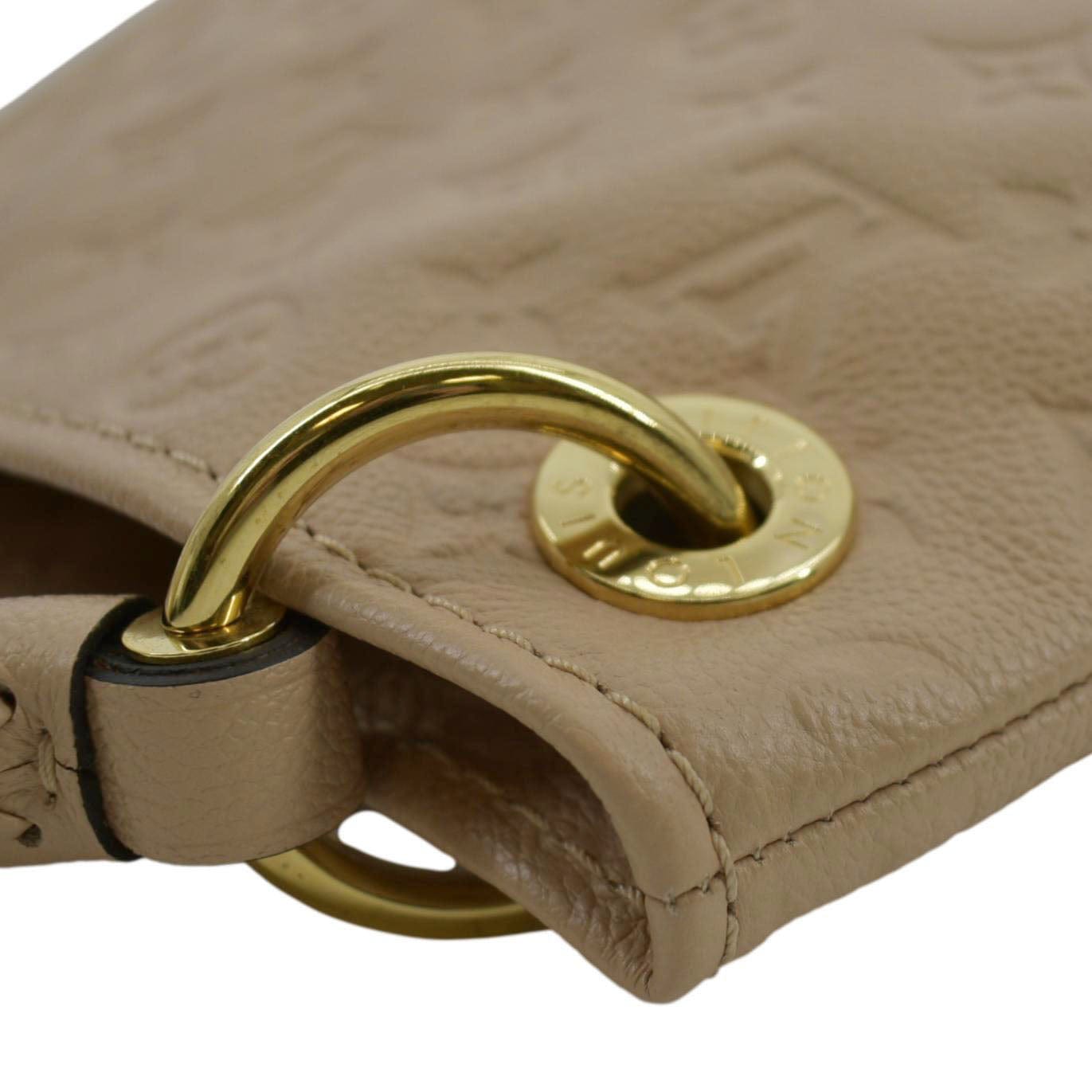 LOUIS VUITTON Artsy MM Empreinte Leather Hobo Bag Dune