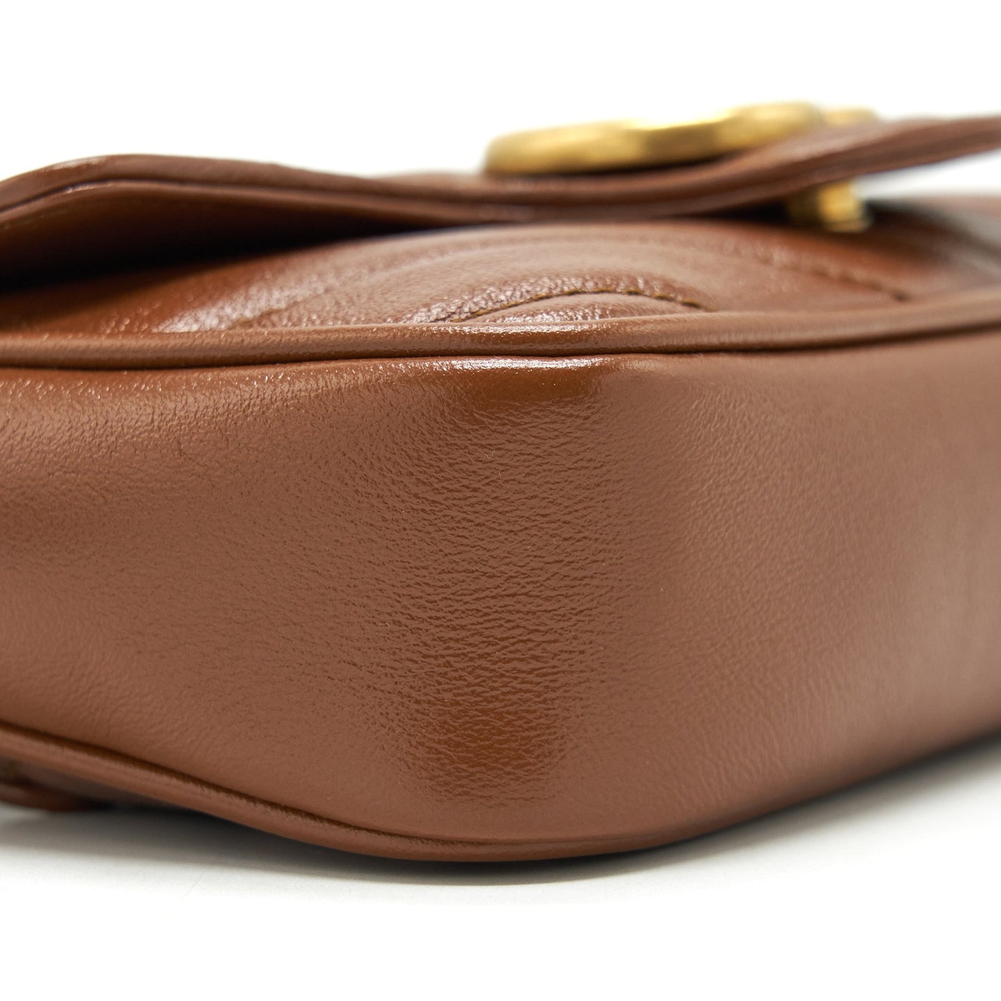 Gucci GG Marmont Matelasse Super Mini Bag Brown