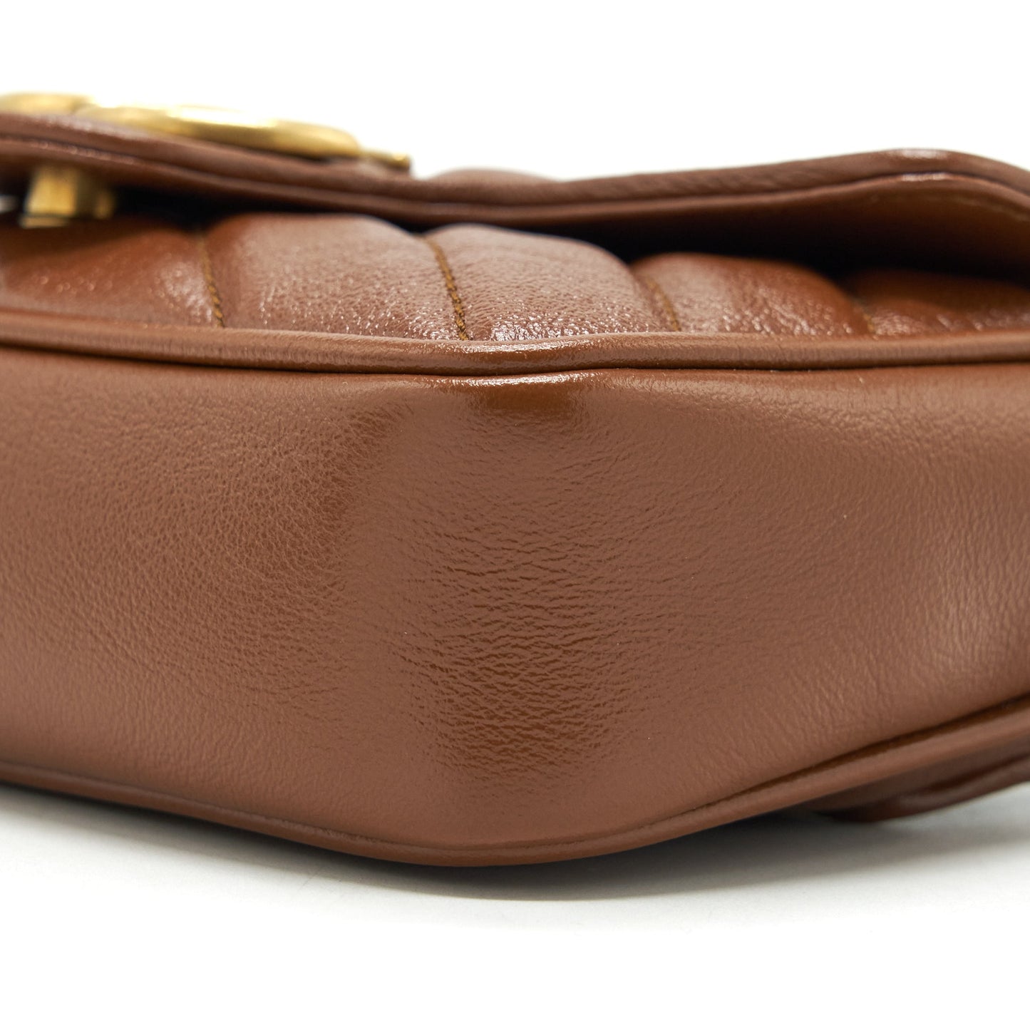 Gucci GG Marmont Matelasse Super Mini Bag Brown